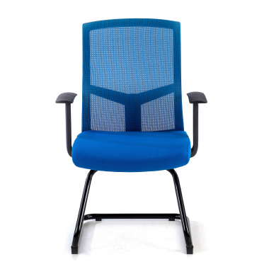 konferenzstuhl blau vertraulichkeitsstuhl netzstoff feste armlehnen 3