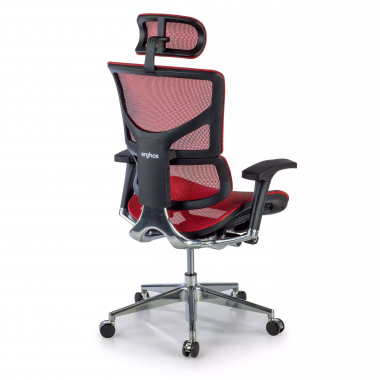 ergonomischer burostuhl rot next2 mit kopfstutze netzstoff 4d verstellbare armlehnen lordosenstutze kopfstutze 5