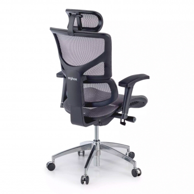 ergonomischer burostuhl grau next1 mit kopfstutze netzstoff 4d verstellbare armlehnen lordosenstutze kopfstutze 8