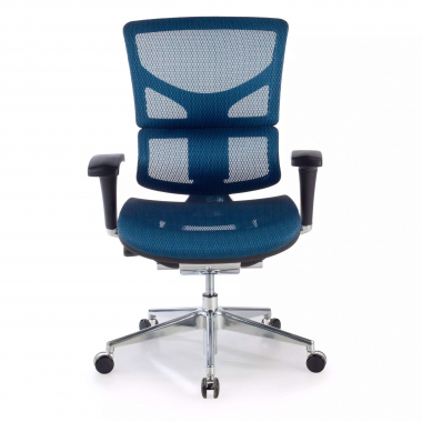 ergonomischer burostuhl blau next2 ohne kopfstutze netzstoff 4d verstellbare armlehnen doppelte lordosenstutze 4