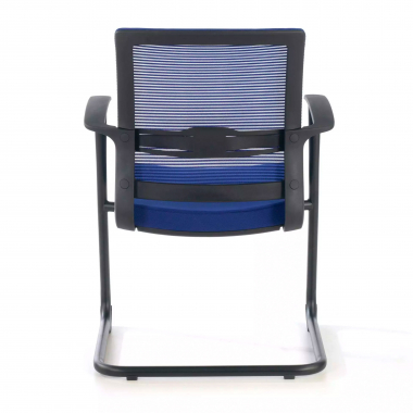 konferenzstuhl blau alpha netzstoff feste armlehnen 7