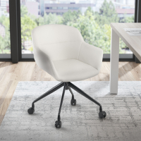 Drehstuhl Ores mit Rollen, modernes Design, Kunstleder