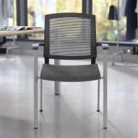 Besucherstuhl Adam, bequem und robust, Metallstruktur