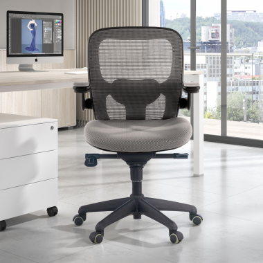 ergonomischer burostuhl grau burostuhl netzstoff bewegliche armlehnen lordosenstutze 2