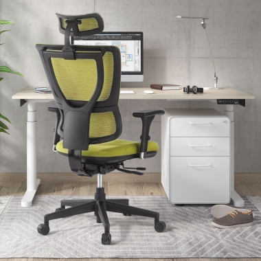 ergonomischer burostuhl grun energy netzstoff 1d verstellbare armlehnen doppelte lordosenstutze 2