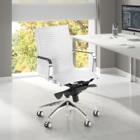 Design Bürostuhl Brenton, Stahlrahmen, niedrige Rückenlehne