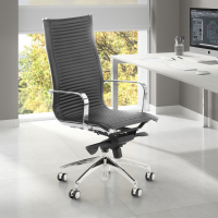 Design Bürostuhl Brenton, Stahlrahmen, hohe Rückenlehne