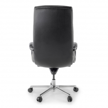burostuhl schwarz windsor naturleder gepolsterte armlehnen 7