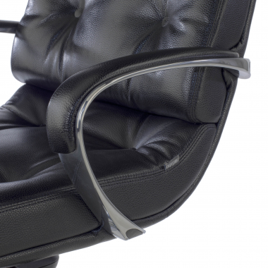 burostuhl schwarz windsor naturleder gepolsterte armlehnen 5
