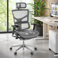 Ergonomischer Bürostuhl Next2, Netzstoff, mit Kopfstütze