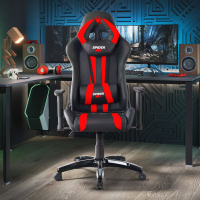 Gamer Stuhl Spider, mit Nacken- und Lordosekissen