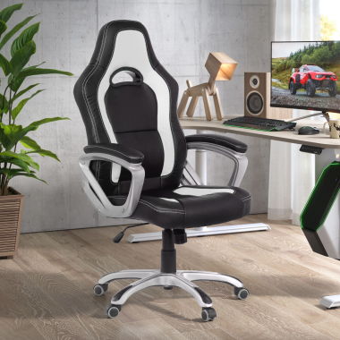 gaming stuhl weiss dakar kunstleder feste armlehnen 2