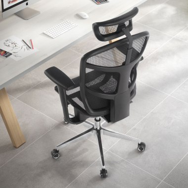 burostuhl home office schwarz dover netzstoff 1d verstellbare armlehnen kopfstutze 2
