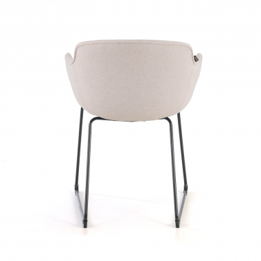 konferenzstuhl schwarz beige freischwinger struktur netzstoff feste armlehnen 4