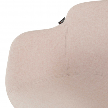 konferenzstuhl beige pyramidenbasis stoff gepolsterte armlehnen 8