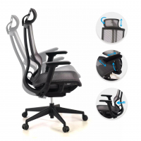 Ergonomischer Bürostuhl mit Kopfstütze Enjoy black, zertifiziert