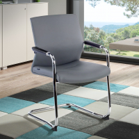 Wartezimmerstuhl Adele, Freischwinger, modernes Design, Kunstleder