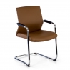 Wartezimmerstuhl Adele, Freischwinger, modernes Design, Kunstleder