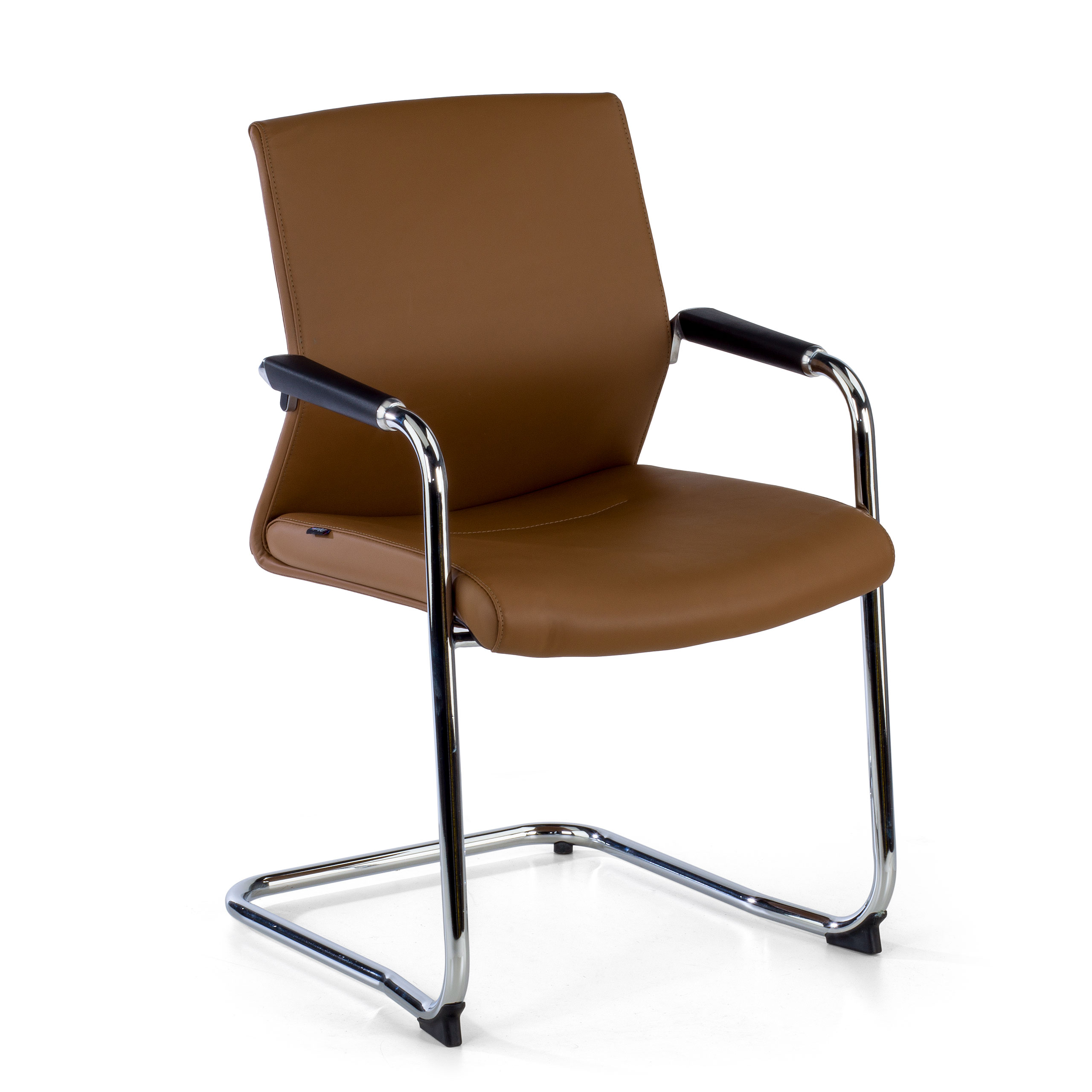 Wartezimmerstuhl Adele, Freischwinger, modernes Design, Kunstleder