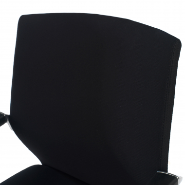 konferenzstuhl schwarz gewebe kunstleder gepolsterte armlehnen 7