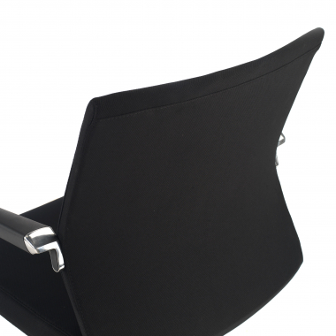konferenzstuhl schwarz gewebe kunstleder gepolsterte armlehnen 9
