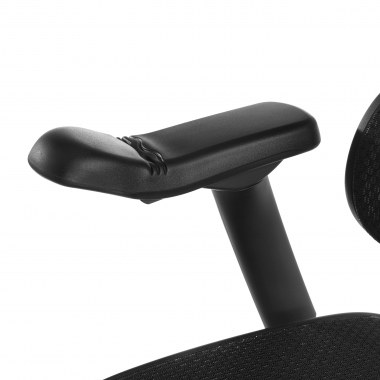 ergonomischer burostuhl schwarz schwarze struktur netz netzstoff 5d verstellbare armlehnen kopfstutze 13