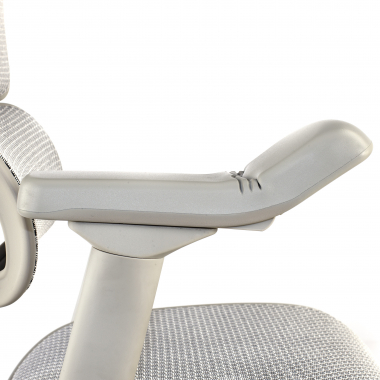 ergonomischer burostuhl weiss grau weisse struktur netz netzstoff 5d verstellbare armlehnen kopfstutze 12