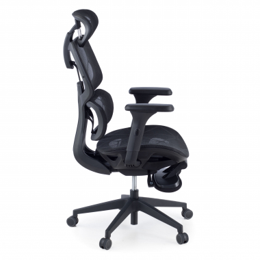 ergonomischer burostuhl schwarz every netzstoff 3d verstellbare armlehnen kopfstutze ausziehbare fussstutze 6