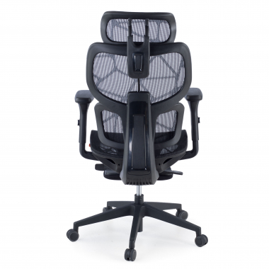 ergonomischer burostuhl schwarz every netzstoff 3d verstellbare armlehnen kopfstutze ausziehbare fussstutze 8