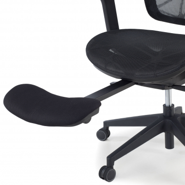 ergonomischer burostuhl schwarz every netzstoff 3d verstellbare armlehnen kopfstutze ausziehbare fussstutze 10