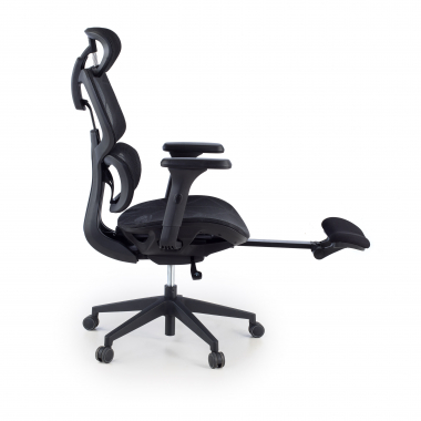ergonomischer burostuhl schwarz every netzstoff 3d verstellbare armlehnen kopfstutze ausziehbare fussstutze 12