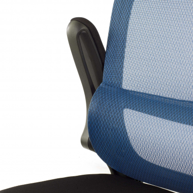 burostuhl blau river netzstoff hochklappbare armlehnen lordosenstutze 9
