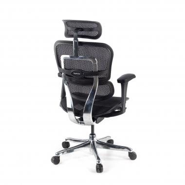 ergonomischer burostuhl schwarz schwarzes gestell netz netzstoff bewegliche armlehnen kopfstutze 6