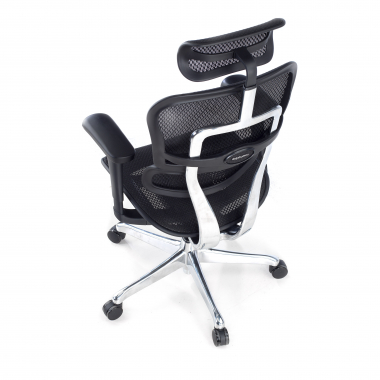 ergonomischer burostuhl schwarz schwarzes gestell netz netzstoff bewegliche armlehnen kopfstutze 8