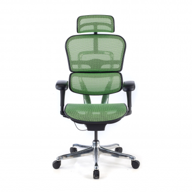 ergonomischer burostuhl grun schwarzes gestell netz netzstoff bewegliche armlehnen kopfstutze 5