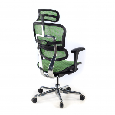 ergonomischer burostuhl grun schwarzes gestell netz netzstoff bewegliche armlehnen kopfstutze 6