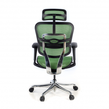 ergonomischer burostuhl grun schwarzes gestell netz netzstoff bewegliche armlehnen kopfstutze 7