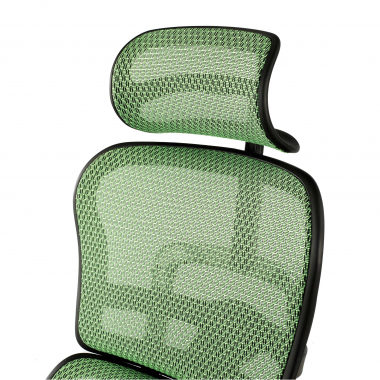 ergonomischer burostuhl grun schwarzes gestell netz netzstoff bewegliche armlehnen kopfstutze 9