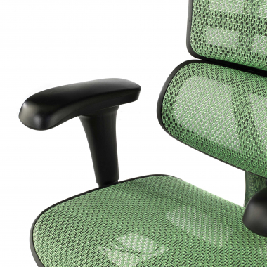 ergonomischer burostuhl grun schwarzes gestell netz netzstoff bewegliche armlehnen kopfstutze 10
