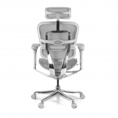 ergonomischer burostuhl weiss grau weisse struktur netz netzstoff 5d verstellbare armlehnen kopfstutze 8