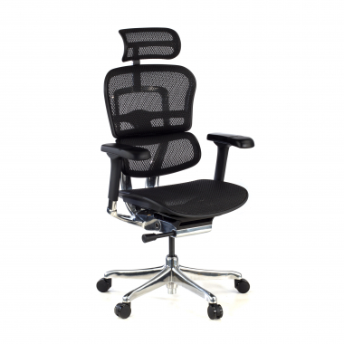 ergonomischer burostuhl schwarz schwarze struktur netz netzstoff 5d verstellbare armlehnen kopfstutze 1