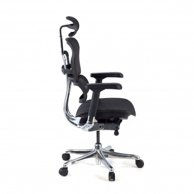 ergonomischer burostuhl schwarz schwarze struktur netz netzstoff 5d verstellbare armlehnen kopfstutze 6