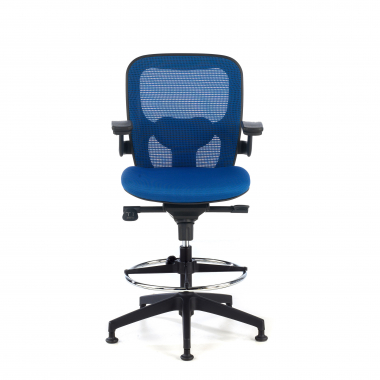 ergonomischer hocker blau burostuhl netzstoff feste armlehnen 4