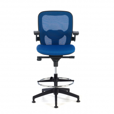 ergonomischer hocker blau burostuhl netzstoff feste armlehnen 3