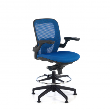 ergonomischer hocker blau burostuhl netzstoff feste armlehnen 5