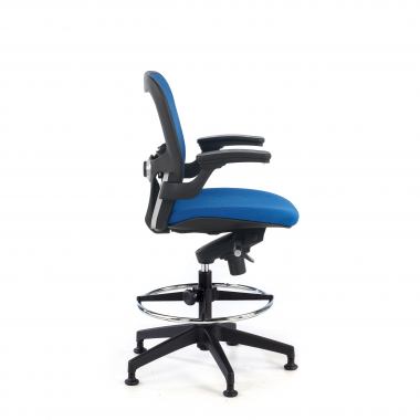 ergonomischer hocker blau burostuhl netzstoff feste armlehnen 7