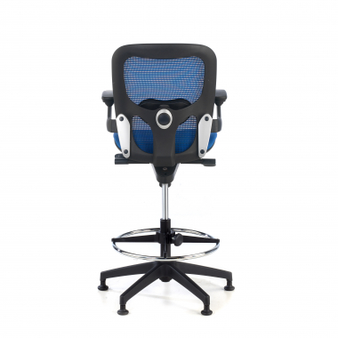 ergonomischer hocker blau burostuhl netzstoff feste armlehnen 9