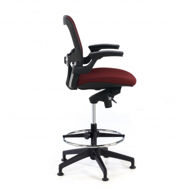 ergonomischer hocker rot burostuhl netzstoff feste armlehnen 4