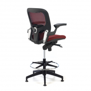 ergonomischer hocker rot burostuhl netzstoff feste armlehnen 6