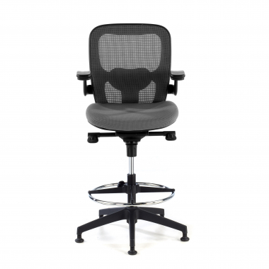 ergonomischer hocker grau burostuhl netzstoff feste armlehnen 3